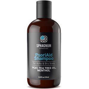 PsoriAid Shampoo with Tea Tree Oil & Peat – Relieves Itching & Redness on Psoriasis-Prone, Sensitive Scalp, Daily Use