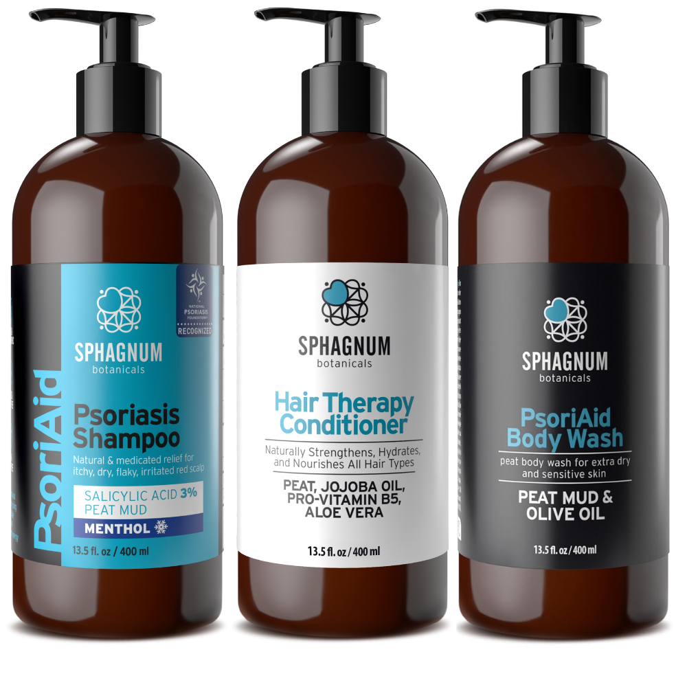 PsoriAid Moderate Routine 400ml – PsoriAid+ Shampoo, Conditioner and Body Wash