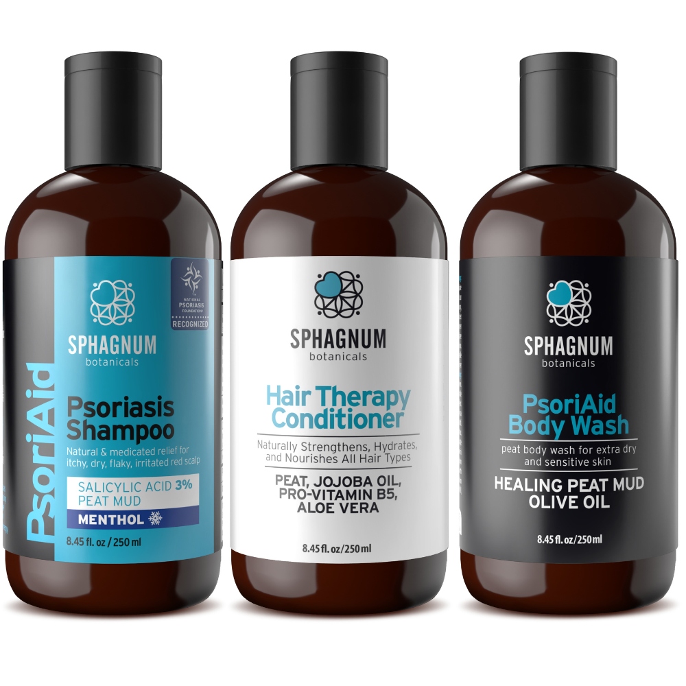 PsoriAid Moderate Routine 250ml – PsoriAid+ Shampoo, Conditioner and Body Wash