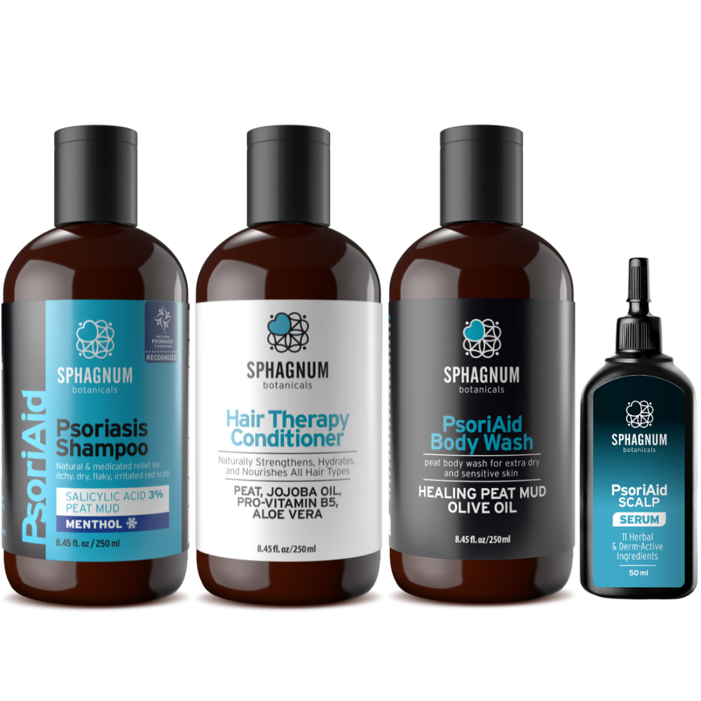 PsoriAid Intensive Routine 250ml – 2x Scalp Serum, PsoriAid+ Shampoo, Conditioner and Body Wash