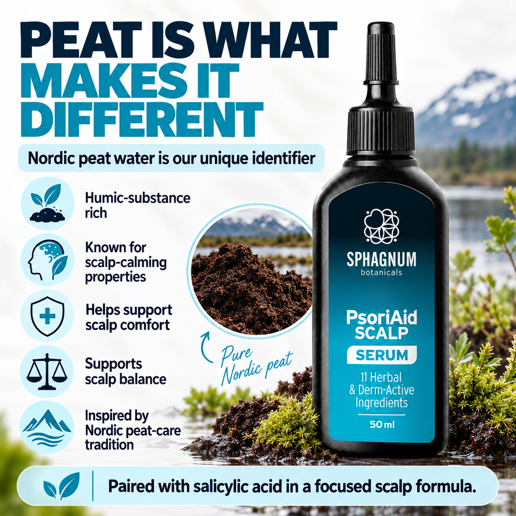 PsoriAid Scalp Serum - Peat is what makes it different