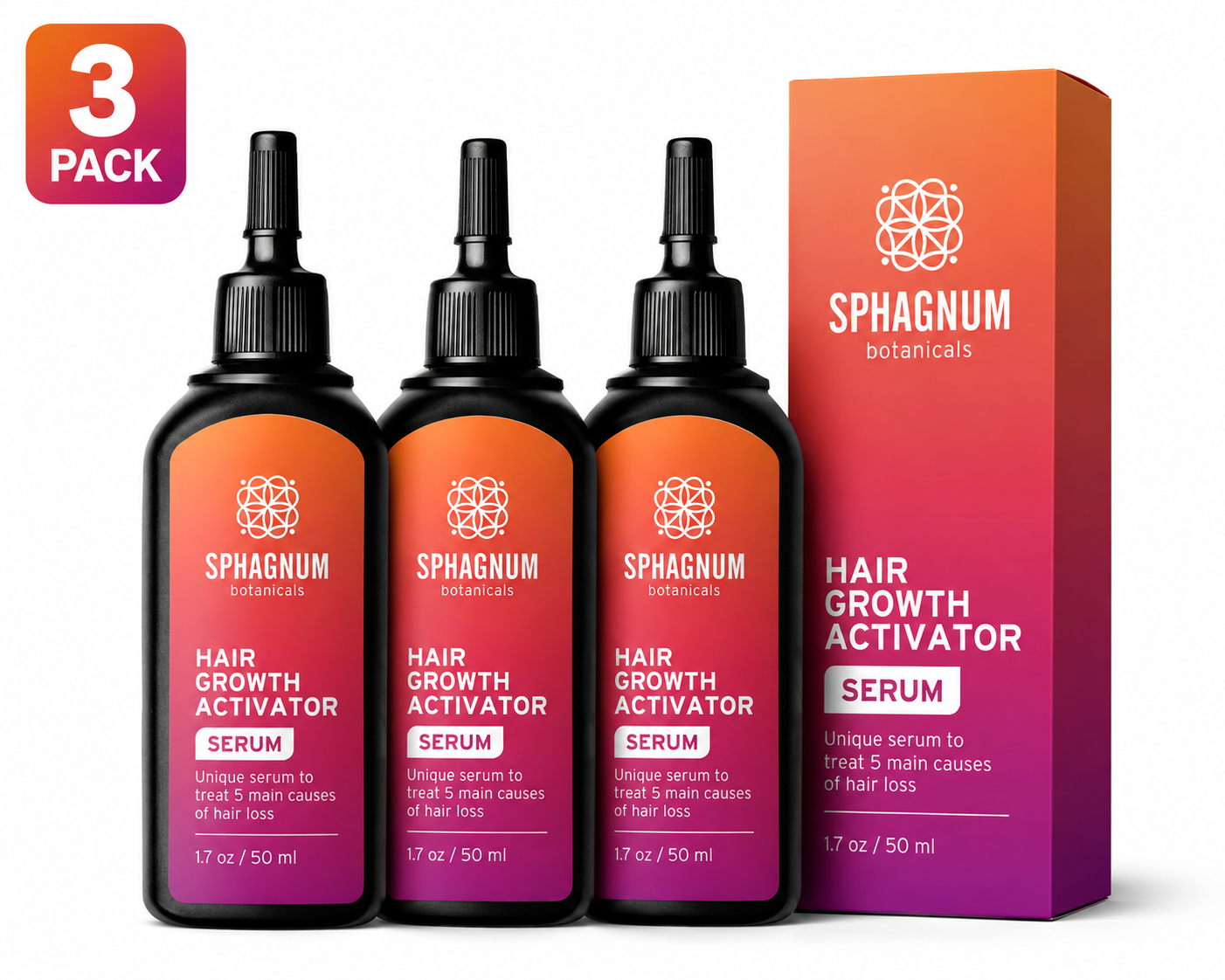 GrowActive Serum 3-Pack â€“ 3-Month Routine