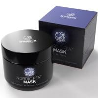 Jar of Nordic Peat Mask made from 100% pure natural peat, professional-grade spa skincare for face, body, and scalp 100g